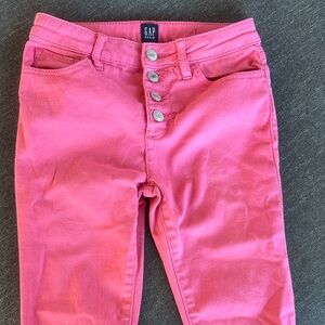 GAP KIDS Vibrant Pink Button-Fly Pants